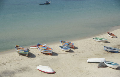 High angle view of beach