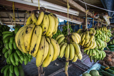 Fruits hanging in market