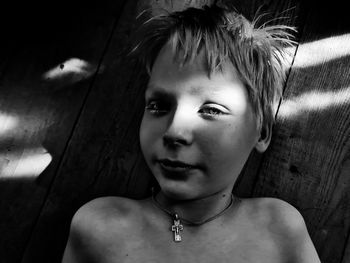 A boy oleg and a sun light. he is my son, poto black and white