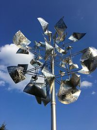 Low angle view of built structure against blue sky