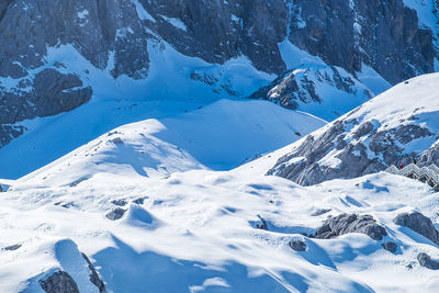 Scenic view of snowcapped mountains