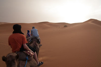 Tourists on mountain