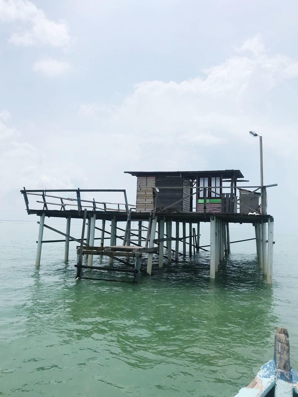 GAZEBO ON SEA AGAINST SKY