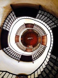 Low angle view of spiral staircase