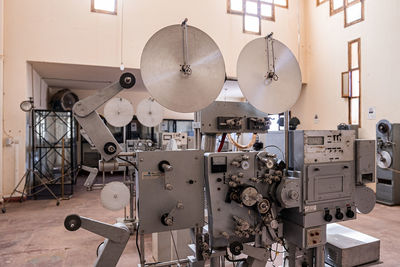 Old camera equipment in the cinema museum