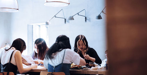 Group of people at restaurant