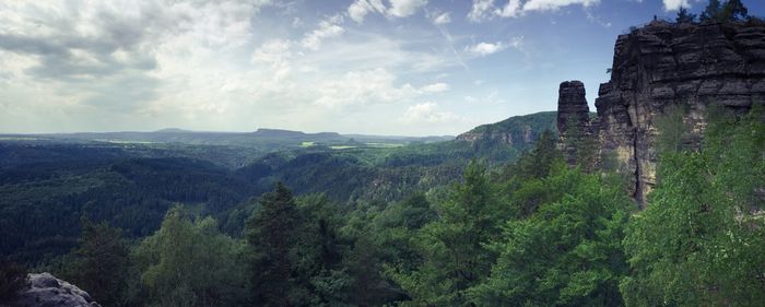 Panoramic view of landscape against sky