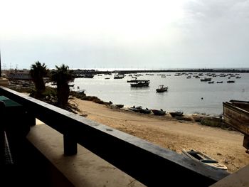 View of boats in sea