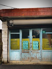 Entrance of abandoned building