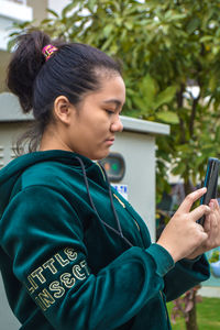 Man using mobile phone