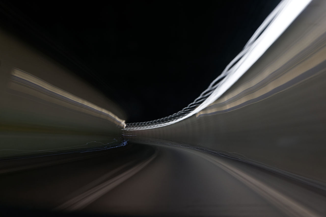 LIGHT TRAILS ON ROAD