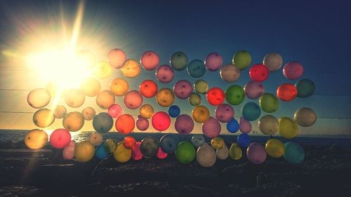 Multi colored balloons