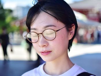 Close-up portrait of a smiling girl