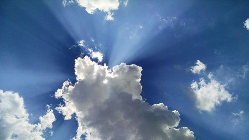 Low angle view of clouds in sky