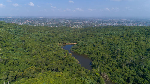 Aerial view of the kisarawe town in dar es salaam.