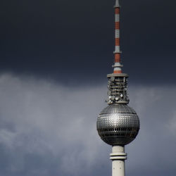 Low angle view of communications tower