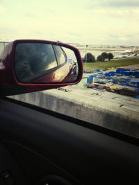 Close-up of road against sky