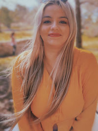 Portrait of smiling young woman