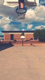 Basketball hoop against sky