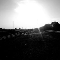 Railroad tracks against sky