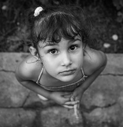 Close-up portrait of cute girl