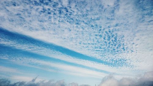 Low angle view of cloudy sky