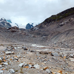 Scenic view of rocky mountains against sky