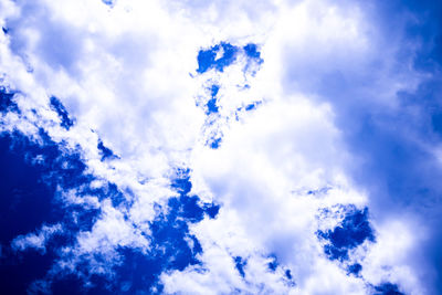 Low angle view of clouds in sky