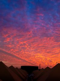 Scenic view of orange sky