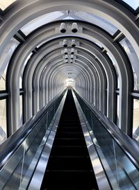 Directly below shot of escalator