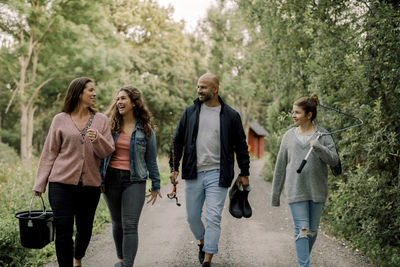 Group of people walking outdoors