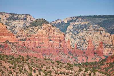 Panoramic view of rock formations