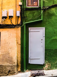 Open window of old house, puigcerda. 