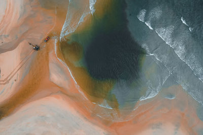 High angle view of beach