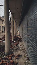 Empty corridor of building