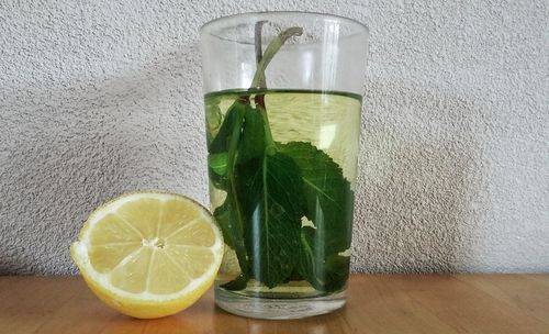 Close-up of drink on table