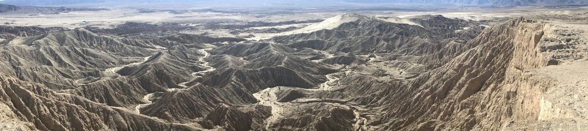 Aerial view of dramatic landscape