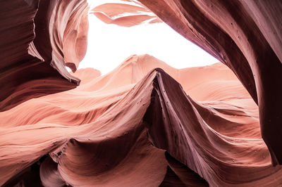 Low angle view of antelope canyon