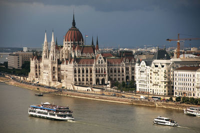 View of buildings in city at waterfront