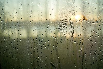 Raindrops on glass window