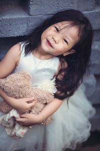 Portrait of girl smiling