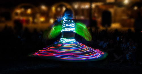 Close-up of illuminated christmas lights