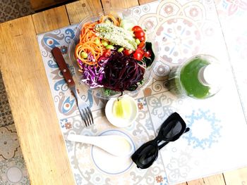 Various objects on table