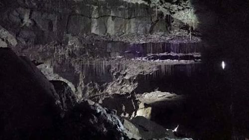 Rocks in cave