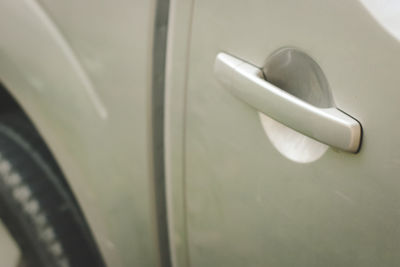 Close-up of door handle
