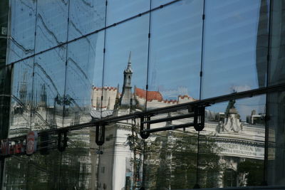 Low angle view of buildings in city