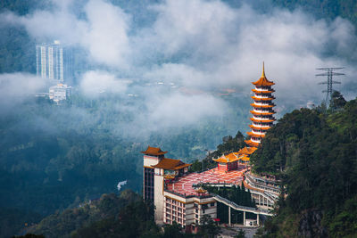 Aerial view of buildings in city