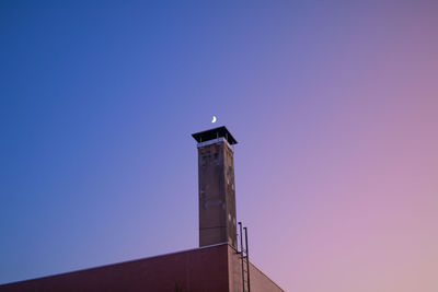 Low angle view of building against clear sky