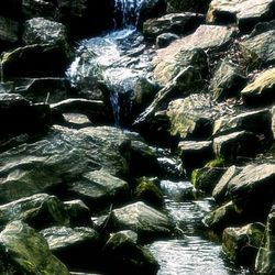 Stream flowing through rocks