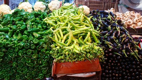 Close-up of vegetables for sale at market stall